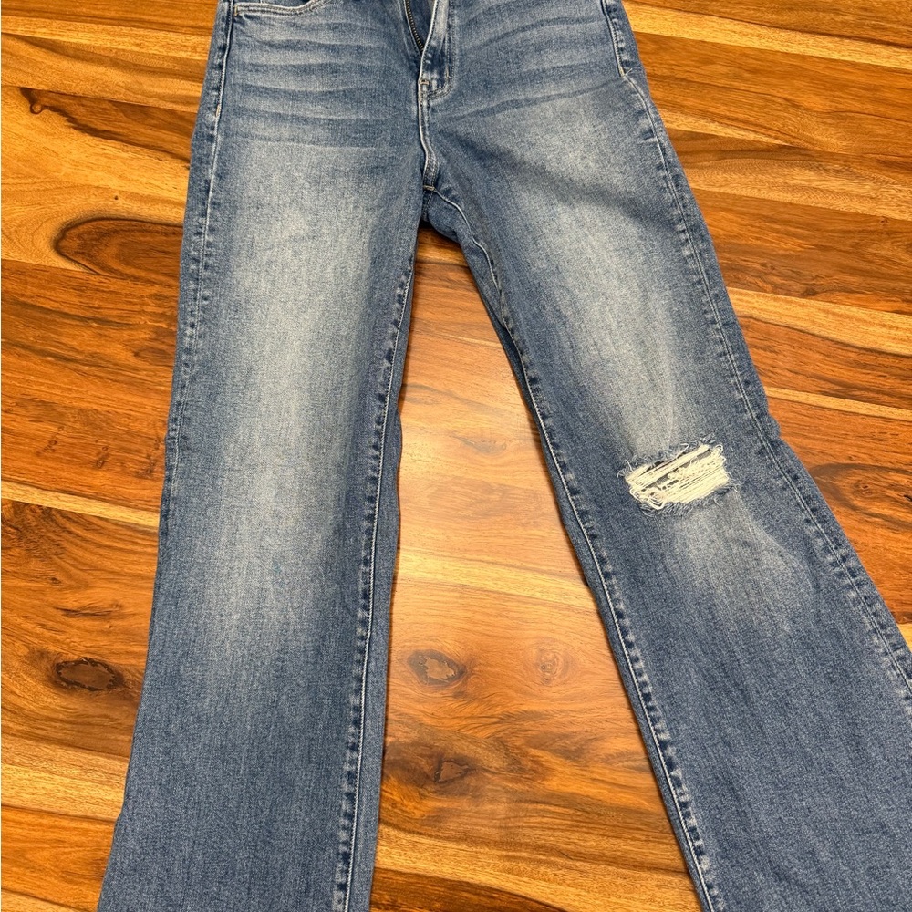 Flying Monkey Distressed Blue Flare Jeans
